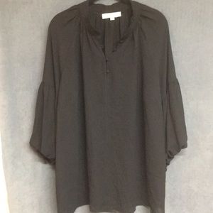 LOFT Plus black blouse 18